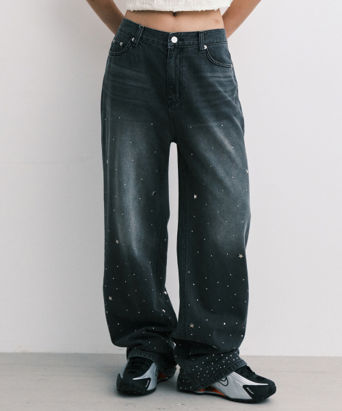 【MIDNIGHT MOVE】ss cubic pants ★韓国人気★ 追跡付 미드나잇 무브(MIDNIGHT MOVE) ss cubic pants (black) - 사이즈
