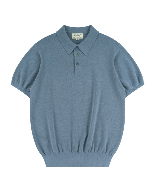 Essential Comfort короткий рукав Polo Вязка (Frozen Синий)