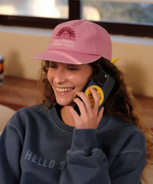 헬로 선라이즈(HELLO SUNRISE) 90s Logo 6Panel Cap_Pink