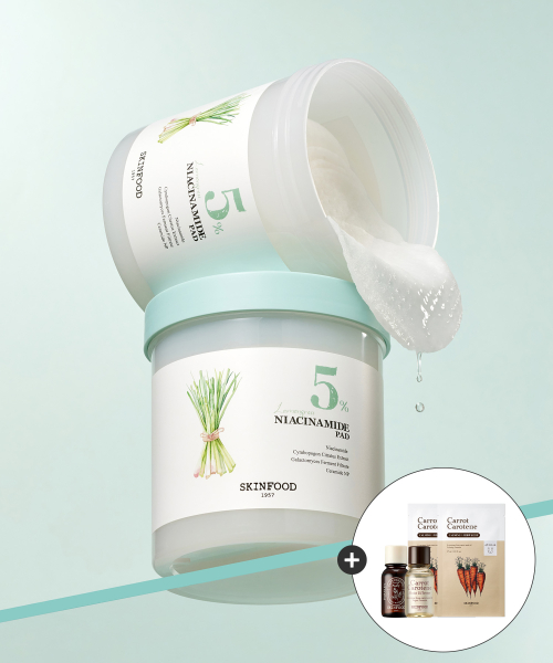스킨푸드() [파슬리토너14ml+캐롯이펙터14ml+캐롯마스크팩2개 증정] 레몬그라스 나이아신아마이드 5 패드 60매 상품 이미지