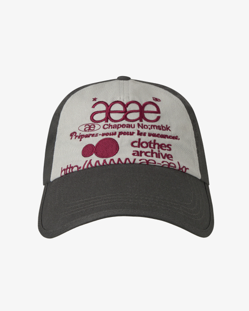 WEB LOGO 5 PANNEL BALL CAP [CHARCOAL/ASH]