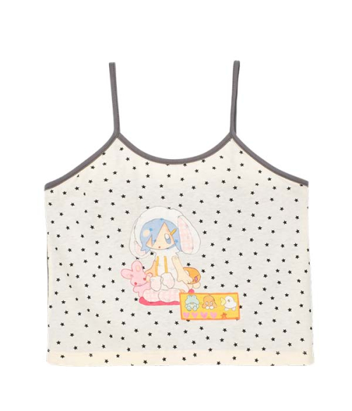 YB x Oliwa Star графика Shirred Back Cami_cream