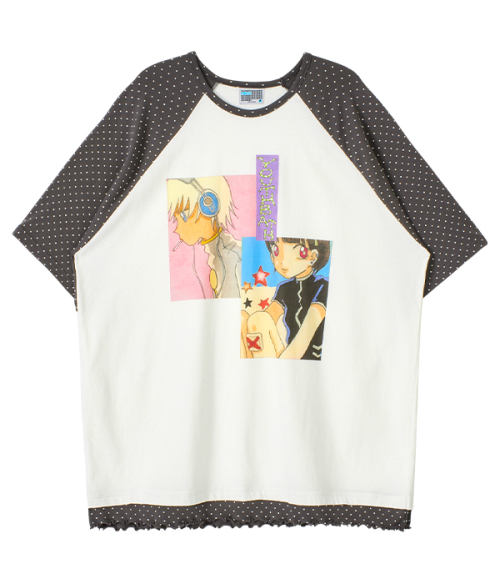 YOUTHBATH★韓国 コラボ★YB x Oliwa Oversized Dot Raglan Top MUSINSA | YOUTHBATH YB x Oliwa Oversized Dot Raglan Top