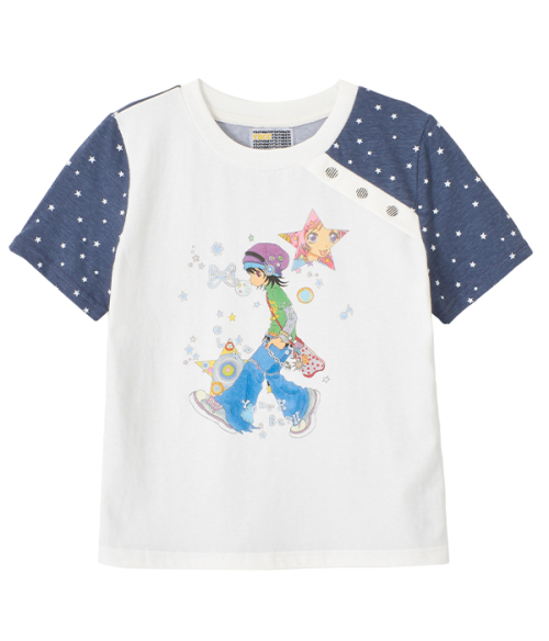 유쓰배쓰(YOUTHBATH) YB x Oliwa Star Sleeve Button Top_white