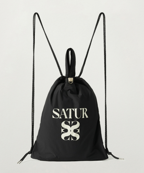 однотонный Draw String Bag черный