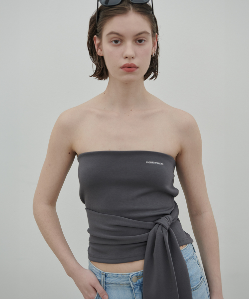 Mira Belt Ribbon топ Charcoal