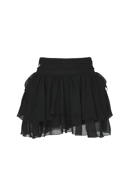 MAGNOLIA FRILL SKIRT black