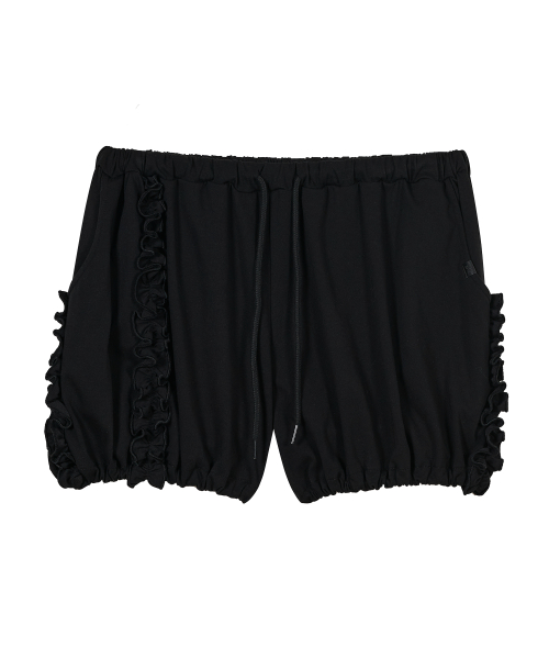 TYPESERVICE ♥ Ruffled Balloon Shorts /追跡付 타입서비스(TYPESERVICE) Ruffled Balloon Shorts [Black