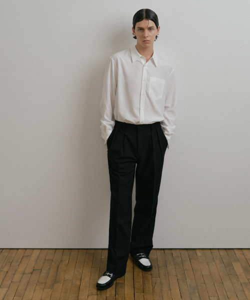 BLACK TAILORED TROUSERS