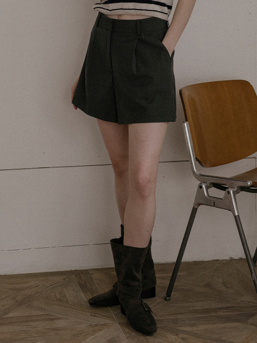 One tuck half шорты FRSP02SP05_Charcoal