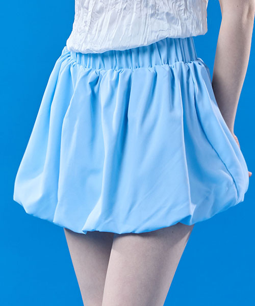콜릿() 벌룬 쿨링 바스락 레이어드 미니스커트 [BLUE] KCL. 상품 이미지