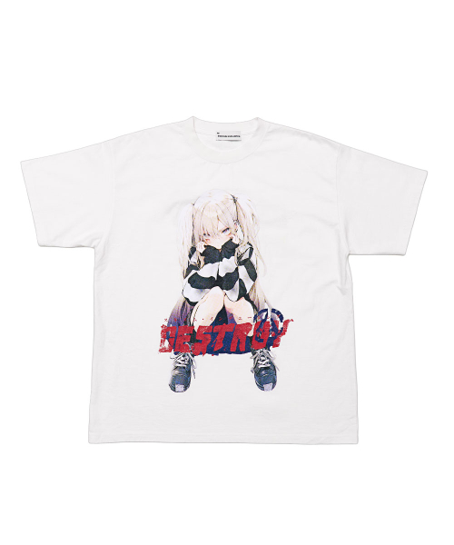 DESTROY GIRL T рубашка белый