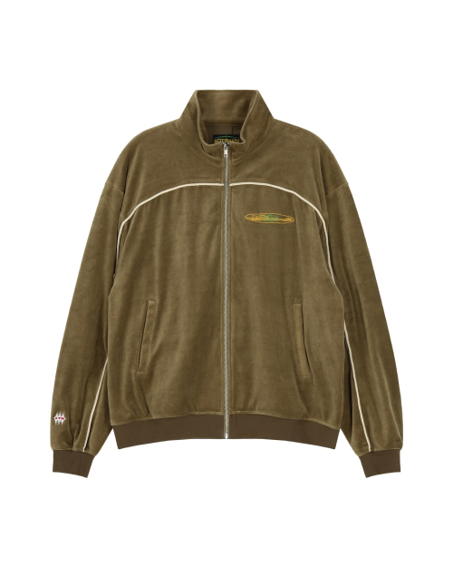 VELOUR TRACK JACKET(OLIVE)