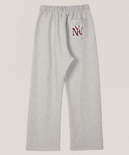 NYC BELTED SWEATPANTS серый