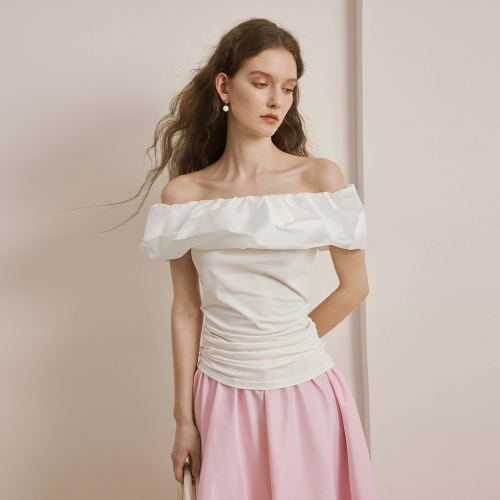 YY_Ruffle straight узкий топ