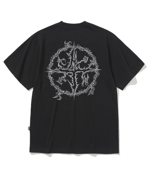 Tシャツ・カットソー NOT4NERD Thorny Vines TShirts Black J1TS003BBK 낫포너드(NOT4NERD) Thorny Vines T-Shirts - Black - 사이즈