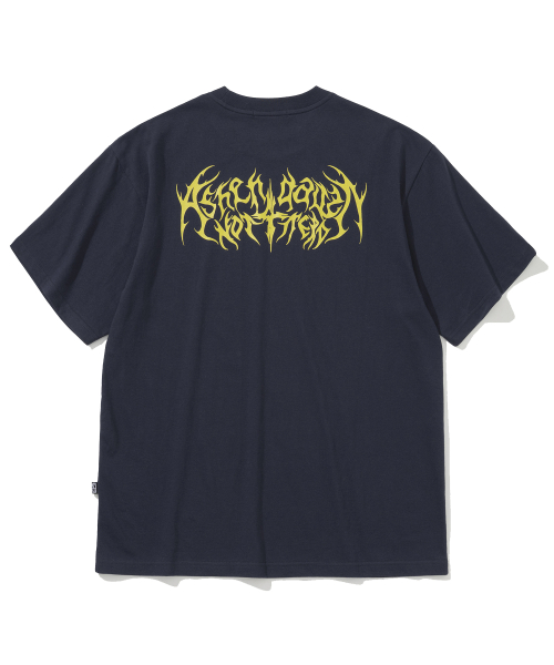 Tシャツ・カットソー NOT4NERD Bone Ashen Dawn Logo TShirts Navy J1TS004BNY 낫포너드(NOT4NERD) Bone Ashen Dawn Logo T-Shirts - Navy
