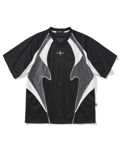 【NOT4NERD】25SS 4 Symbol Colour Block Mesh T-Shirts (3色) 낫포너드(NOT4NERD) 4 Symbol Colour Block Mesh T-Shirts