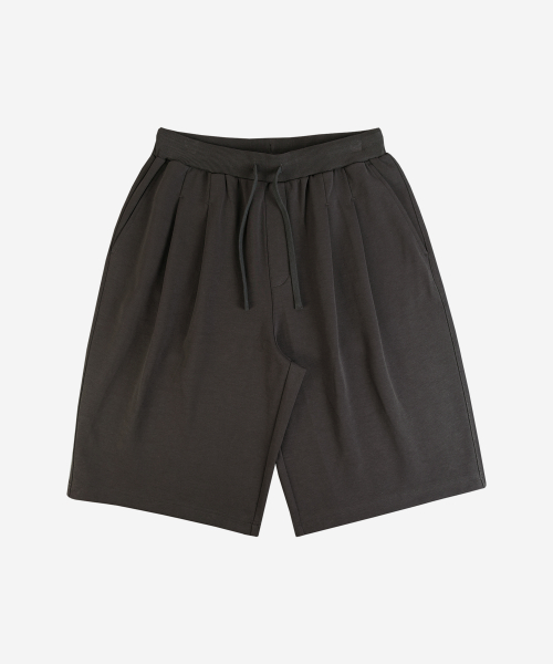 Широкие бермуды с двумя складками (Black)