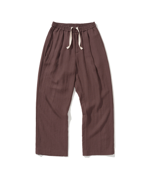 one tuck linen easy pants wine