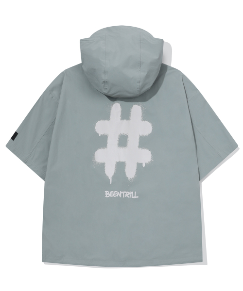 спрей логотип тканый анорак куртка(свет хаки)