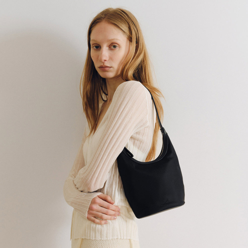 로서울(ROH SEOUL) Mini Around hobo bag Nylon Black - 사이즈