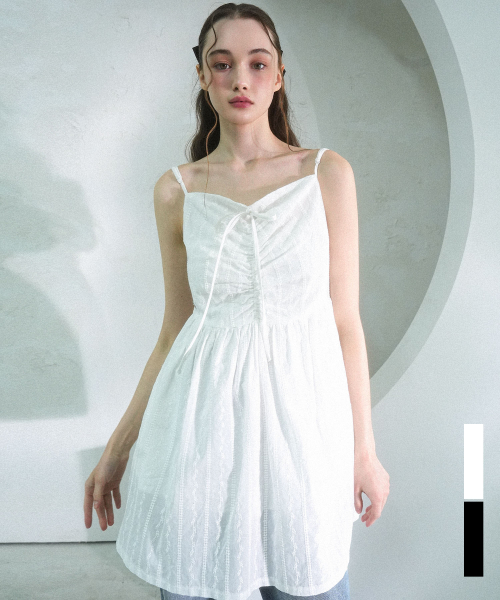 비바셔스 Melissa Punching Mini Sleeveless Dress - 2COL