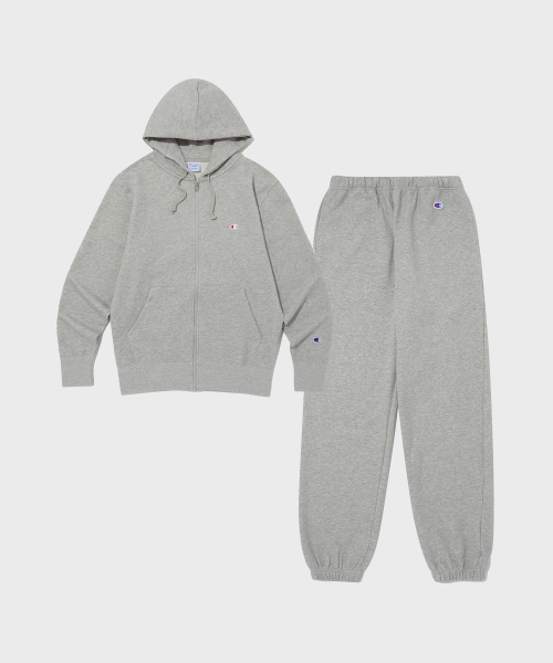 [комплект] основной C логотип худи молния джоггер брюки комплект Normal Grey
