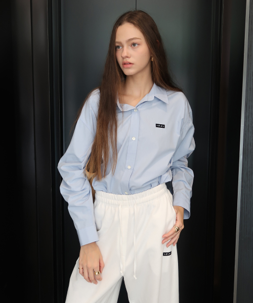 Small Logo Overfit Shirt небо синий