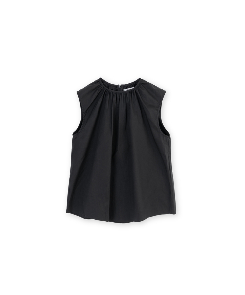 W Shirring Sleeveless, Black