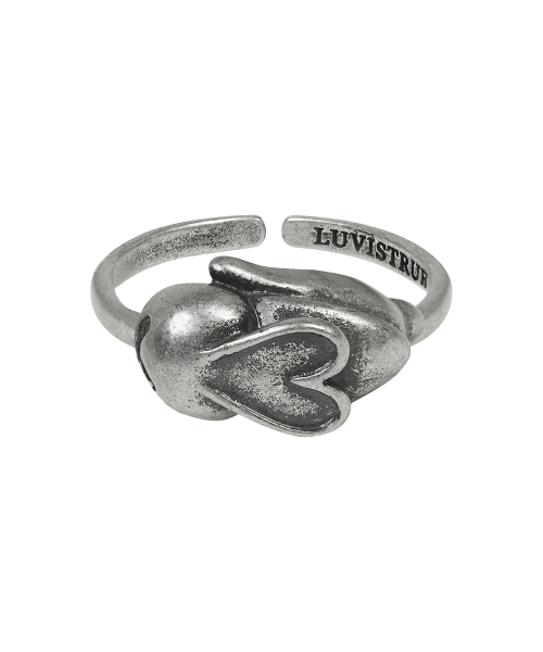 SM HEART RABBIT RING(SILVER)