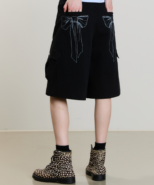 ★LUVISTRUE★SM RIBBON PANTS(BLACK)★正規品/韓国直送料込 러브이즈트루(LUVISTRUE) SM RIBBON PANTS(BLACK) - 사이즈