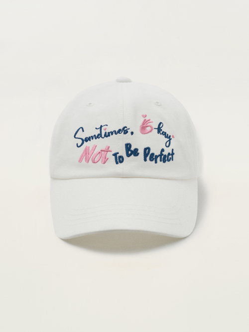 [Unisex] Sometimes Okay Ball Cap (White)