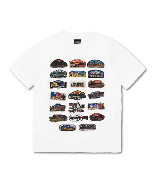 WESTERN PATCH HALF SLEEVE TEE (WHITE)