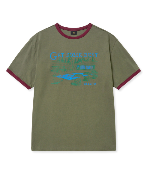 브라운브레스() REST RINGER TEE - KHAKI 상품 이미지