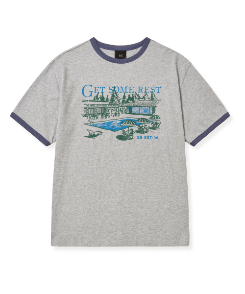 브라운브레스() REST RINGER TEE - MELANGE GREY 상품 이미지