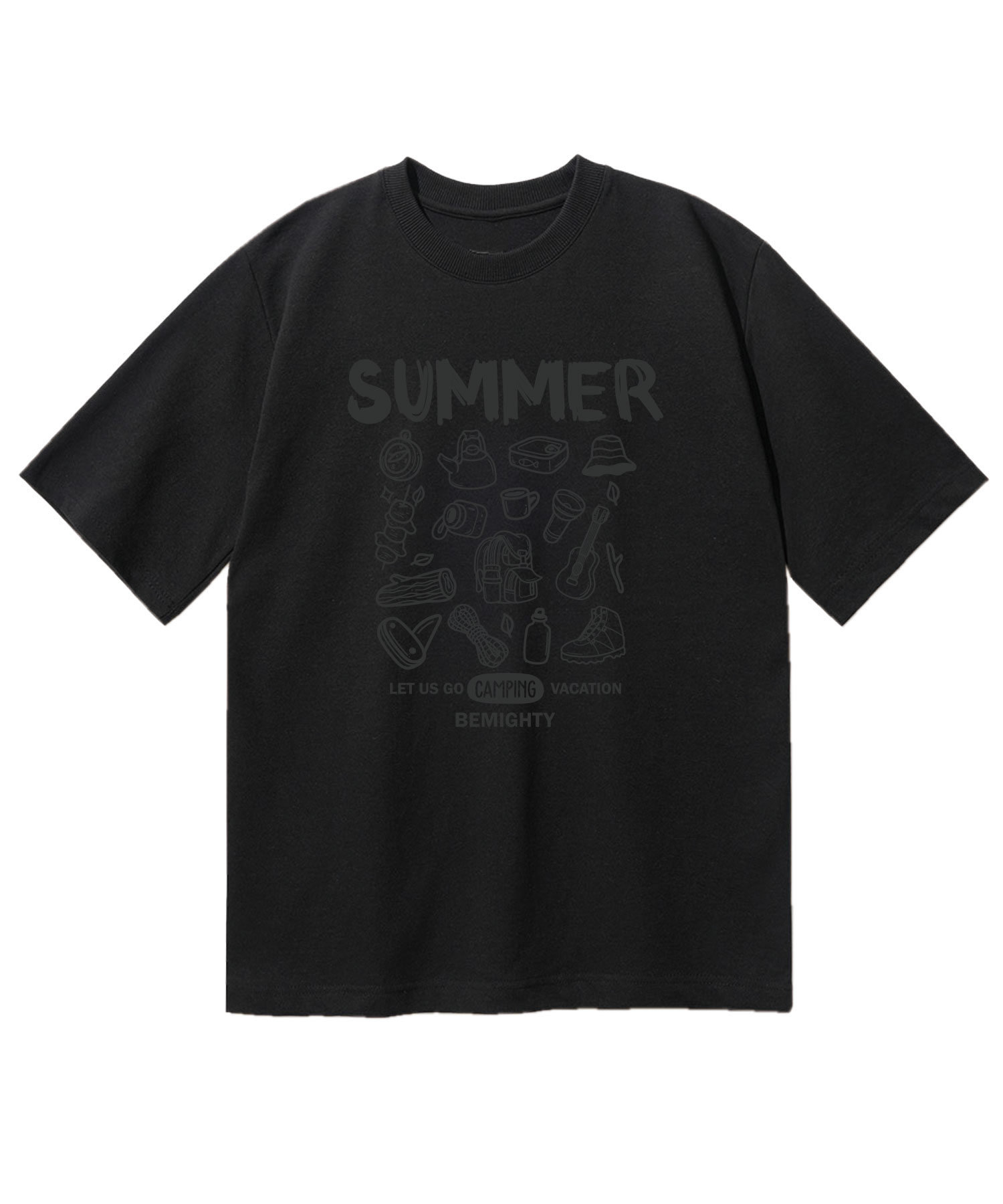 SUMMER CAMP SHORT SLEEVE TEE [BLACK]