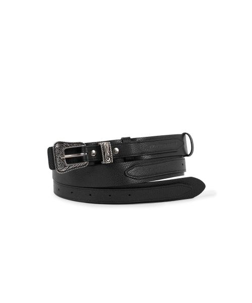 IUGAMAKARAS★韓国★人気★Double Stuff Western Belt (Black) IUGAMAKARAS☆韓国☆人気☆Double Stuff Western Belt (Black
