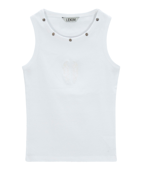 Майка LWE со стразами White (UNISEX)