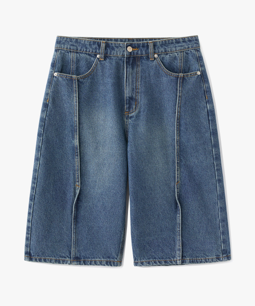 Джинсовые бермуды Out Curved, Mid Blue
