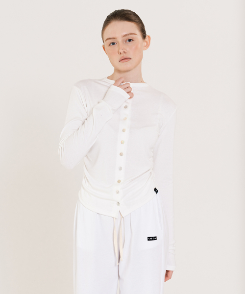 Compact slim Cardigan белая