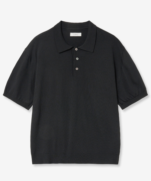 Легкий вязаный поло (BLACK)