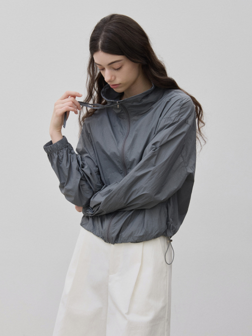 Мягкая ветровка + юбка с оборками SET Gray