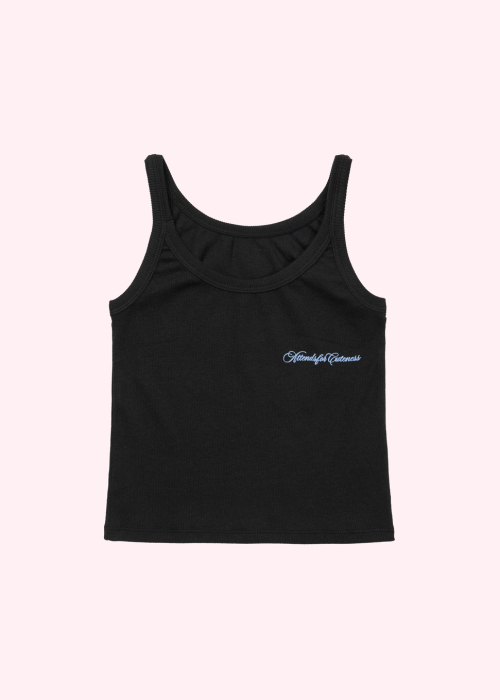 Attends for cuteness tank top (чёрная)