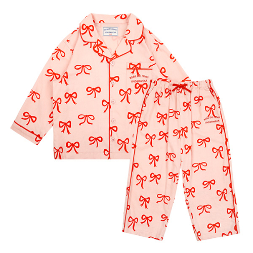 베베드피노 언더웨어() 피치리본파자마세트_BU51UJ307 상품 이미지