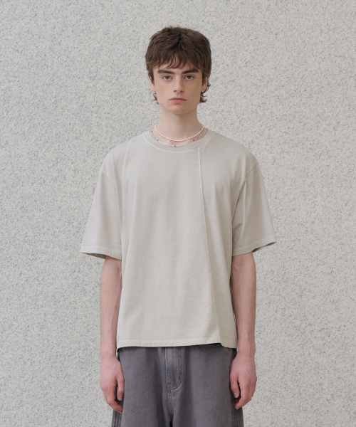 washed crop t-shirts (oat beige)