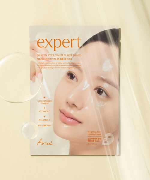 아리얼() 엑스퍼트 나이아신 비타 5% 필름 겔 마스크 4매입 상품 이미지