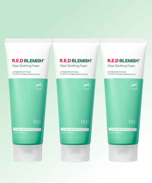 닥터지() 약산성 레드 블레미쉬 클리어 수딩 폼 150mL 3개 상품 이미지