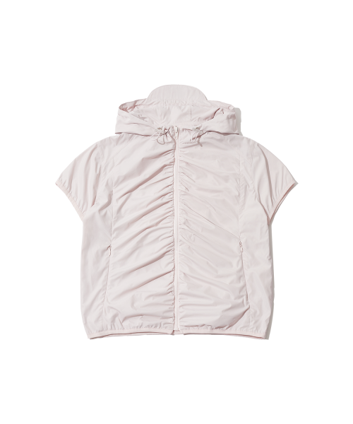 SHIRRED WINDBREAKER - PINK