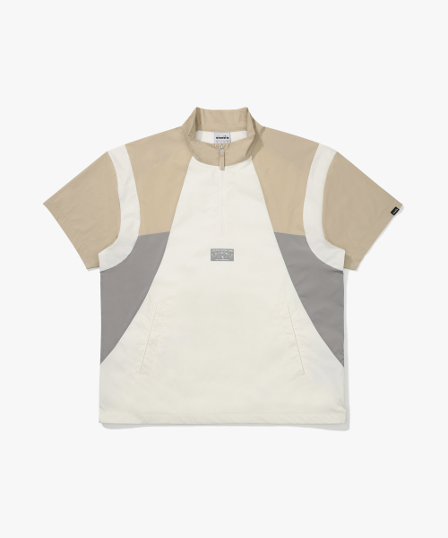 Aquadune стрейч тканый анорак с коротким рукавом BEIGE